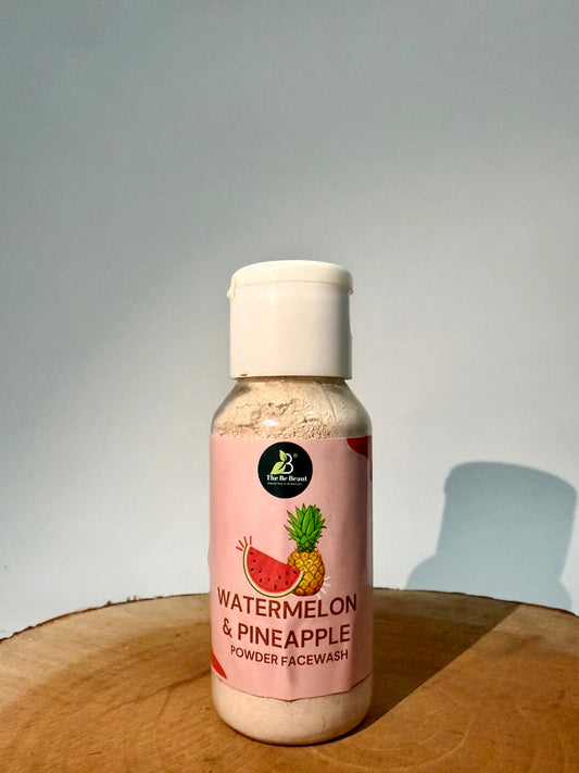 Watermelon and pineapple powder face wash